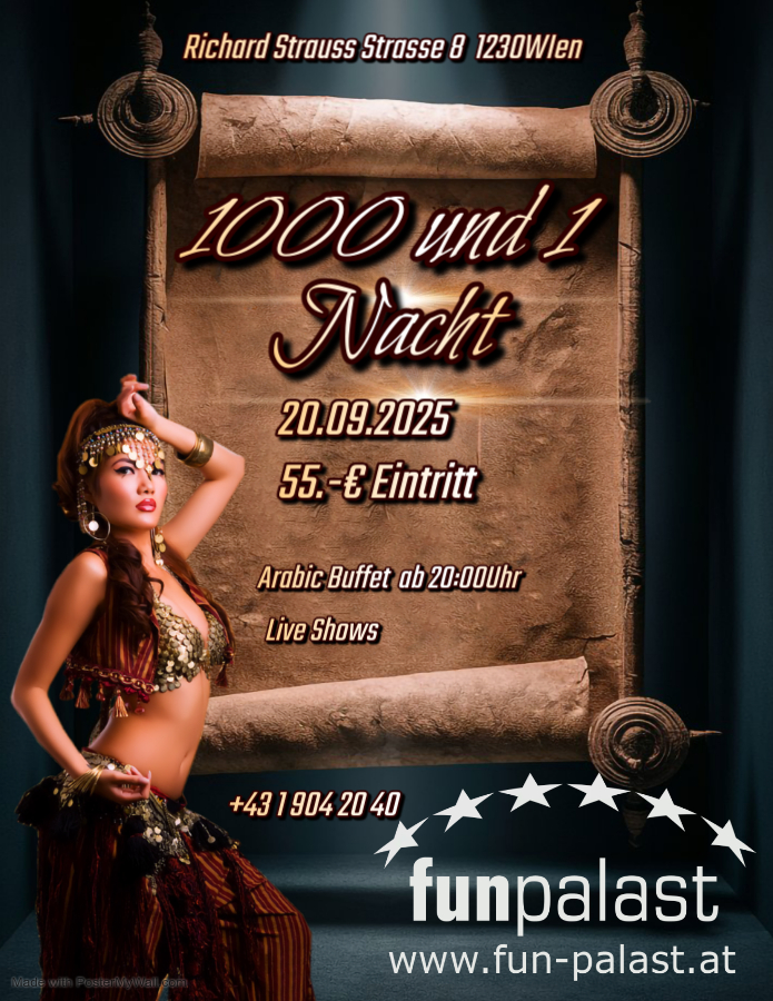 Event Flyer 1000 und 1 Nacht